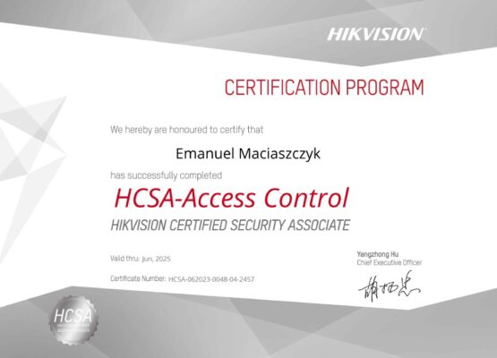 System kontroli dostępu i czasu pracy Hikvision