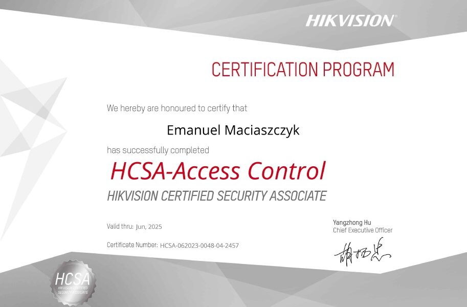 System kontroli dostępu i czasu pracy Hikvision